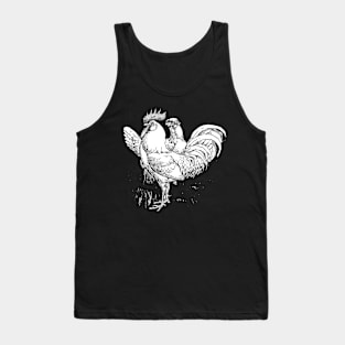 Rooster And Hen Design Tank Top